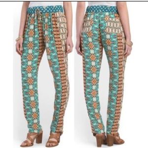 Gypsy 05 global village mosaic print pull on boho pants size large